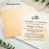 Faire-Part TANGERINE - Invitation avec enveloppe couleur abricot