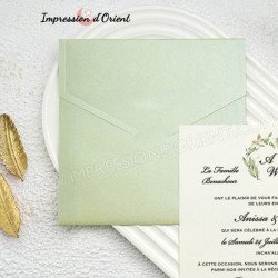 Faire-part CHERAZ - Invitation champêtre chic avec motif floral