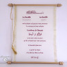 Said-Or Scroll Invitation - Gold Wedding Invitation in Cream Case with Golden Arabesques