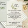 Faire-Part IRIS - Invitation nature chic avec enveloppe personnalisée au motif fleuri