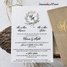 Faire-part AGATHA - Invitation rétro chic étui kraft avec dorure