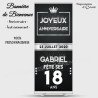 Bannière de bienvenue anniversaire "GABRIEL"