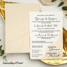 Faire-part SERENA - Invitation bicolore rose nude et dorure