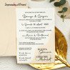 Faire-part SERENA - Invitation bicolore rose nude et dorure