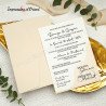 Faire-part SERENA - Invitation bicolore rose nude et dorure