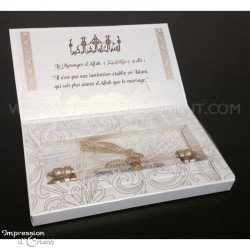 Parchemin DALIL-OR - Coffret prestige blanc et or avec parchemin et feuillet