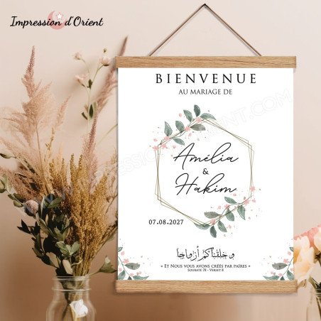 Affiche bienvenue Mariage - Amélia