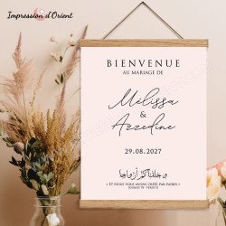 Affiche Bienvenue Mariage - Mélissa