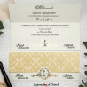 Faire-part LEYA - Invitation mariage baroque avec dorure et initiales des mariés