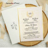 Faire-part GRACE - Mariage baroque chic avec initiales et dorure avec personnalisation de l'enveloppe