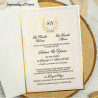 copy of Faire-Part GRACE - Mariage baroque chic avec initiales et dorure