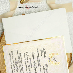 copy of Faire-Part GRACE - Mariage baroque chic avec initiales et dorure