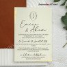 Échantillon TERRACOTTA - Invitation raffinée avec dorure et enveloppe ocre