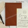 Kopie von Kopie von Faire-part mariage arrondi rose pale - Enveloppe personnalisée
