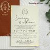 Échantillon TERRACOTTA - Invitation raffinée avec dorure et enveloppe ocre