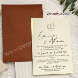 copia de copia de Faire-part mariage arrondi rose pale - Enveloppe personnalisée