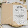 Faire-Part STELLA - Faire-part avec dorure et enveloppe taupe