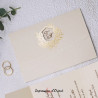 Faire-Part AMANDA - Invitation mariage doré avec initiales