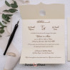 Convite de casamento AMANDA - Design elegante em dourado com iniciais